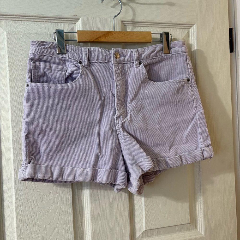 Fairy Lilac Purple Highrise Corduroy Shorts Forever 21